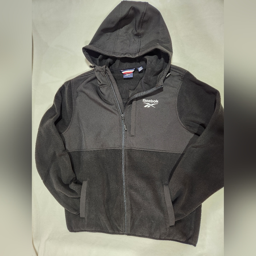 Reebok Men's Black Fleece Hooded Jacket, NWOT, Size L